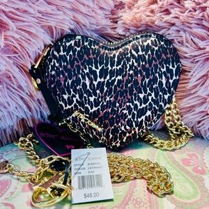 Betsey Johnson Leopard Heart Waist Bag
